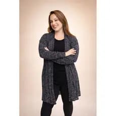 Kimono Plus size Mescla Cardigan Casaco Aberto Inverno Frio Tricot