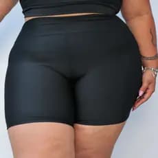 Short Feminino Bermuda Legging Plus Size Meia Coxa G1 G2 G3 Modelo Curve