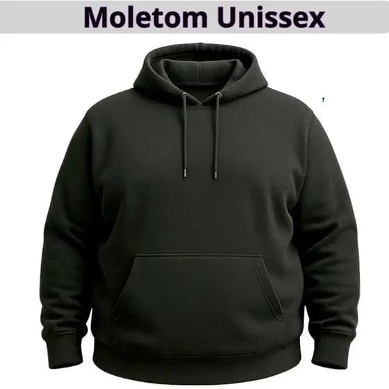 Moletom Plus Size Blusa Unissex Quente Flanelado Bolso Capuz P ao G4