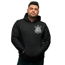 Moletom Canguru Adulto Flanelado Quentinho Time Corinthias Santos Flamengo Palmeiras São Paulo