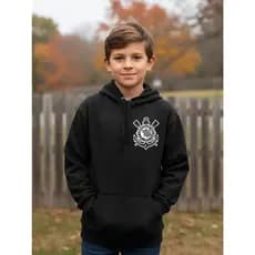 Moletom Infantil Blusa Agasalho Time Timao Juvenil Criança Canguru Bolso 2 ao 14