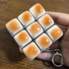 cu Caramelo Pão Alívio Do Estresse Teclado Chaveiro Botão Luz Keycap Bapa Pingente Para Estudante Escritório Adulto Aces