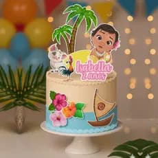ENVIO RÁPIDO - Topo de Bolo Moana - Topo de Bolo Personalizado - Topper de Bolo - Mesversário Menina