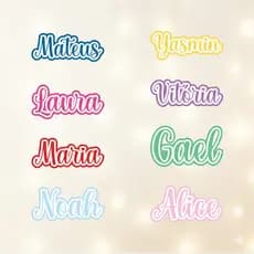 ENVIO RÁPIDO - Aplique Nome 5cm - Apliques Personalizados - Apliques Lembrancinha - Aplique Nome