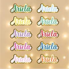 Aplique Nome com Dourado 5cm - Aplique Personalizado - Apliques Lembrancinhas