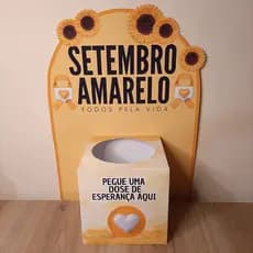 ENVIO RÁPIDO -Caixa Setembro Amarelo -Tags motivacionais -Palestras-Reunião-Auto Ajuda-PEGUE E MONTE