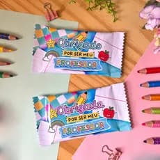 ENVIO RÁPIDO - Adesivo para Kit Kat - Embalagem Chocolate 41g - Embalagem para Chocolate Volta às Aulas