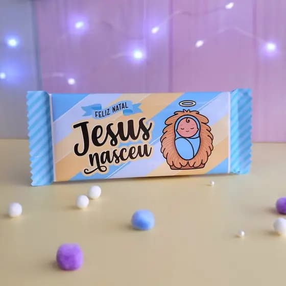 ENVIO RÁPIDO - Adesivo para Chocolate 90g - Embalagem Natal - Embalagem para Chocolate - Natal