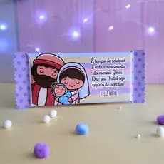 ENVIO RÁPIDO - Adesivo para Chocolate 90g - Embalagem Natal - Embalagem para Chocolate - Natal