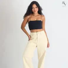 Cropped Tiras Feminino Suplex Alcinha De Elástico Liso Básico