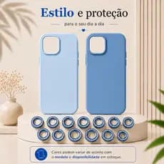 Kit Capinha para iphone + Protetor de Câmera com Strass
