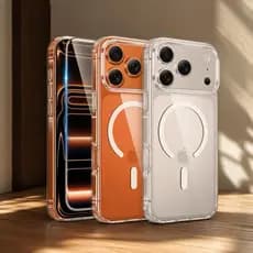 Capinha transparente Magnética + Pelicula Privacidade Para iPhone 17, 17 Air, 17 Pro, 17 Pro Max