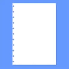 Refil Para Caderno de Disco Sistema Inteligente Amor Infinito Cadernos - Branco Liso