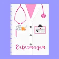 Caderno de Disco Capa Dura Infinito Sistema Inteligente Profissões - Enfermagem 02