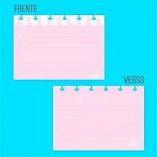 Ficha Pautada de Resumo Caderno de Disco Sistema Inteligente Amor Infinito Cadernos  - Pauta Branca