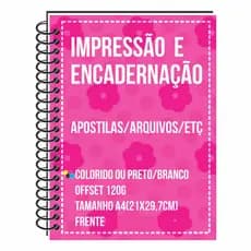 Impressão apostila 120 folhas frente e verso