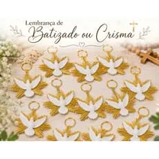 Chaveiro Lembrança Batizado ou Crisma