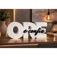 Letreiro Ore e Confie/Ore e Confie enfeite sala e quarto/Letreiro Ore e Confie+ vasinho de enfeite