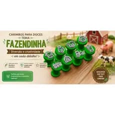Kit 7 cortadores e marcadores/ cortadores biscoito tema fazendinha