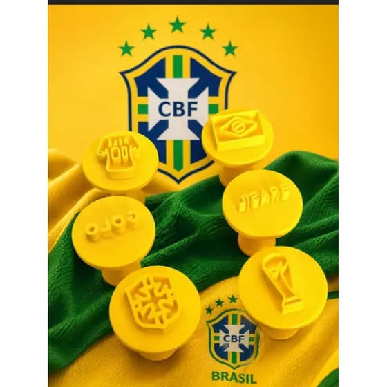 kit carimbo personalizado de doces da copa/ Carimbo brigadeiro tema copa