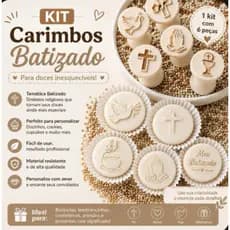 Kit Carimbo Batizado/Kit Carimbo personalizado doces para Batizado batismo