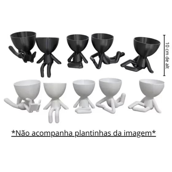kit de 5 Mini Vasinhos,Decoração,Cozinha,Sala,Estante,Enfeite(nao acompanha plantinhas)