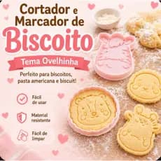Kit de 5 cortadores e marcadore/cortadores biscoito Safari