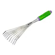 Vassoura Para Grama E Jardim Metálica Fixa 9 Dentes