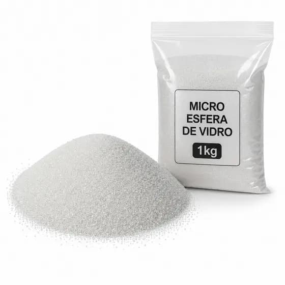 Areia Para Pistola Jateamento Micro Esfera De Vidro 1Kg P60