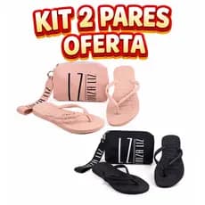 CHINELO COM NECESSAIRE KIT COM 2 PARES LUIZA LIZ