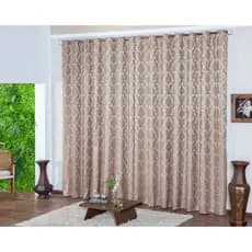 Cortina para Sala Quarto Luxo Tecido Jacquard 2, 3, 4 a 6 Metros Ilhós Cromado Varias Cores