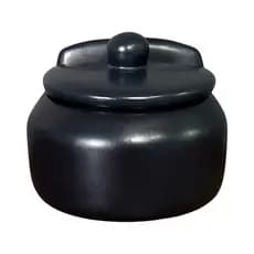 Saleiro Preto Fosco para Cozinha 600g Feito de Cerâmica