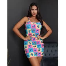Camisola Pijama Adulto Stitch Personagem Animado Feminino Confortável De Alcinha Luxo