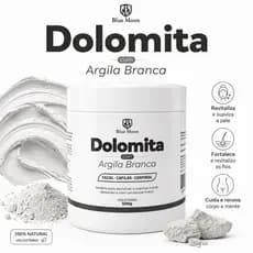 Máscara Facial Argila Branca /preto/verde Blue Moon Clareadora Limpeza Suave Ilumina e Suaviza a Pele 500g