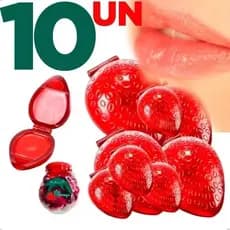 kit 10 Brilho Labial Moranguinho Morango Hidratante