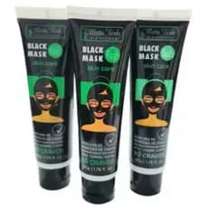 Kit 3 Máscaras Faciais Black Mask 50g - Remoção de Cravos e Limpeza Profunda matto verde