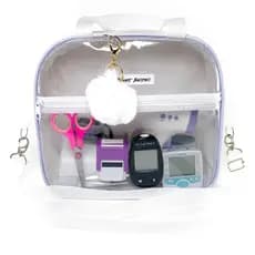 Bolsa Enfermagem + Chaveiro / Bolsa Transversal transparente e Bolsa de Mão.