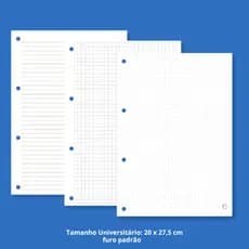 Refil Caderno Argolado Bec Artes Universitário, Refil fichário universitário
