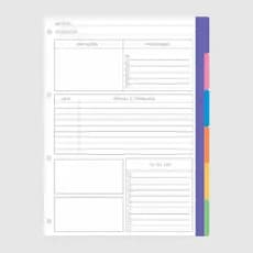 Divisórias Caderno Argolado, Divisórias Fichário ou caderno reposicionável