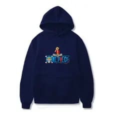 Moletom Canguru Infantil One Piece Blusa de Frio Peluciada