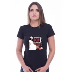 Camiseta Baby Look De Algodão Estampada Feminina Malandragem Boa É Malandragem De Mulher