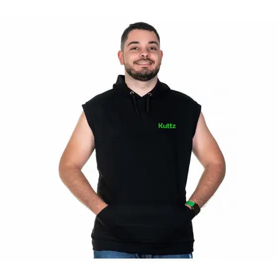 Colete Canguru Kuttz Com Touca Super Confortável para Academia e Corridas Moletinho Estampado