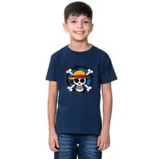 Camiseta Infantil de Algodão Caveira One Piece