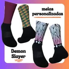 Meia Divertida Demon Slayer Kimetsu No Yaiba | Anime *Ler Descrição*