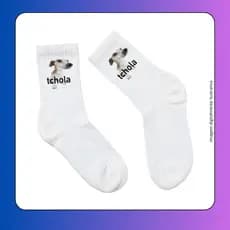 Meia Personalizada Divertida 'Tchola' | Meme