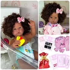 Bebe Reborn Negra Silicone 100% Realista + Itens Pronta Entrega