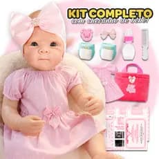 Bebe Reborn Boneca 100% Silicone Menina Real Com Enxoval