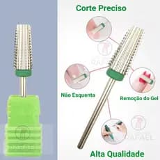 Broca Profissional De Tungstênio para Remoção do Alongamento Acabamento Unha em Gel P/ Lixadeira de Unha Lixa Eletrica