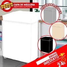 Capa de Lavar Lavadora de Roupas Vinil Tampa e Saia Proteção Total Electrolux Brastemp Consul