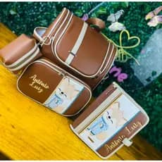Kit Bolsa Maternidade Personalizada 3 Peças temas diversos com Nome Bordado